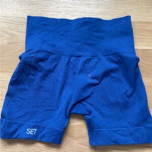 Lightly worn Bright Blue SET ACTIVE BIKE SHORTS / SIZE SMALL